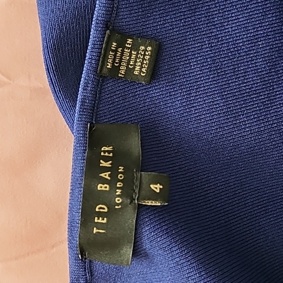 Ted Baker Royal Blue One Shoulder Cocktail Dress - Picture 7 of 10